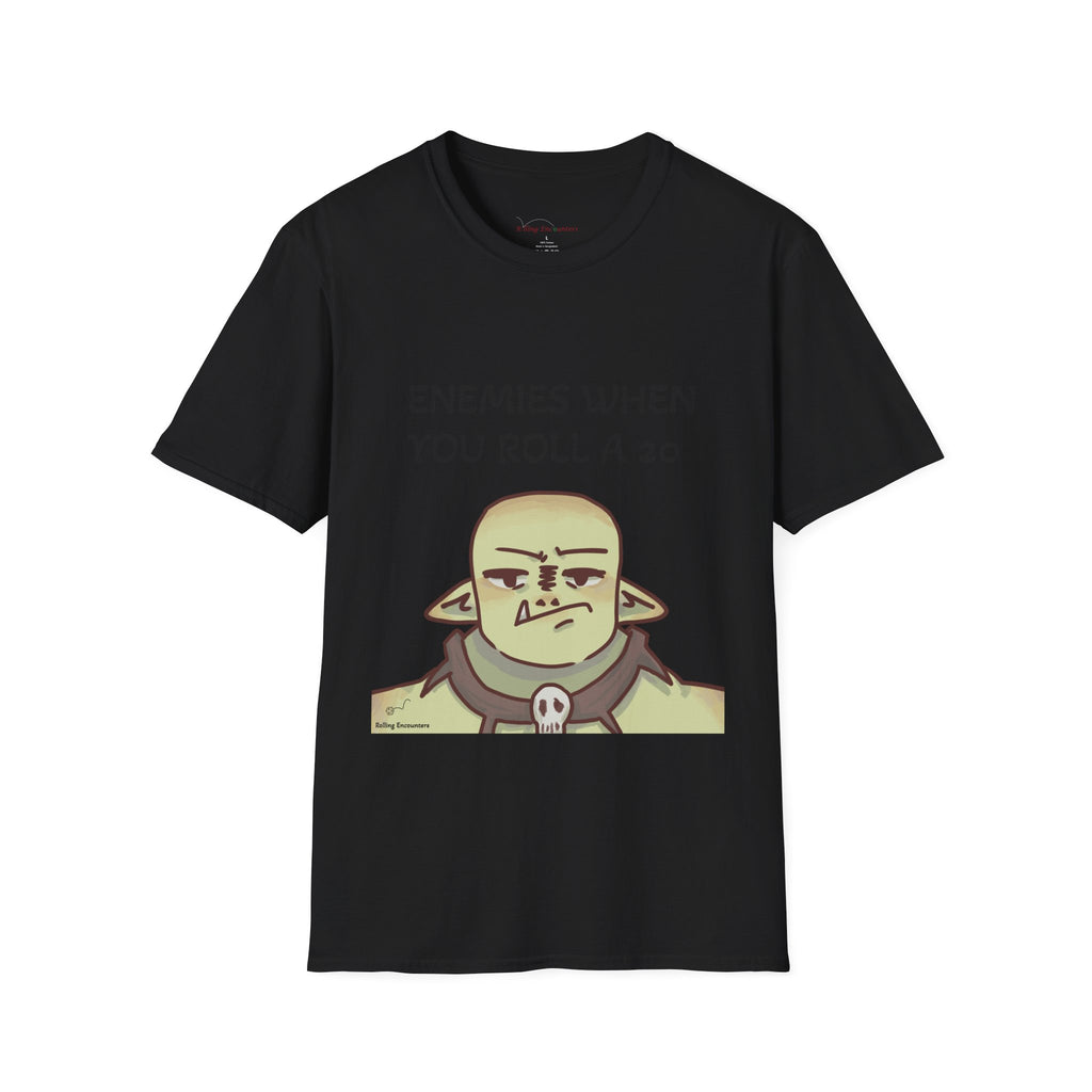 T-Shirt — "Enemies When Rolling A 20"  D20 RPG Gamer Tee