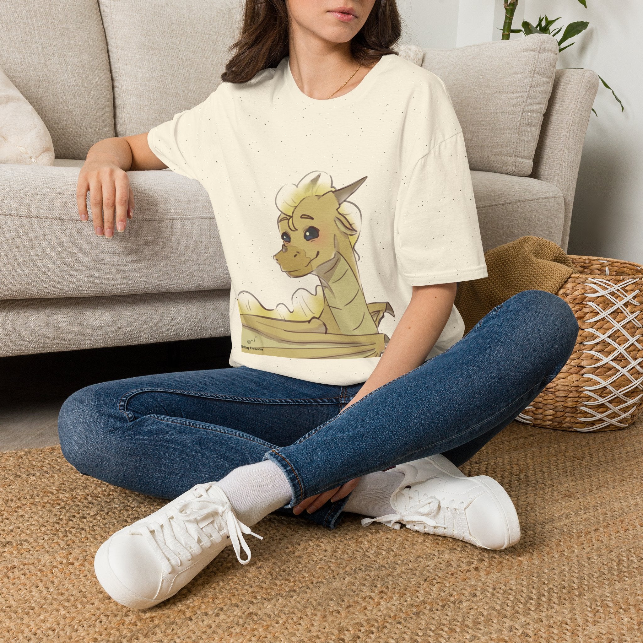 Cute Yellow Dragon T-Shirt — Adorable Cartoon Dragon Design