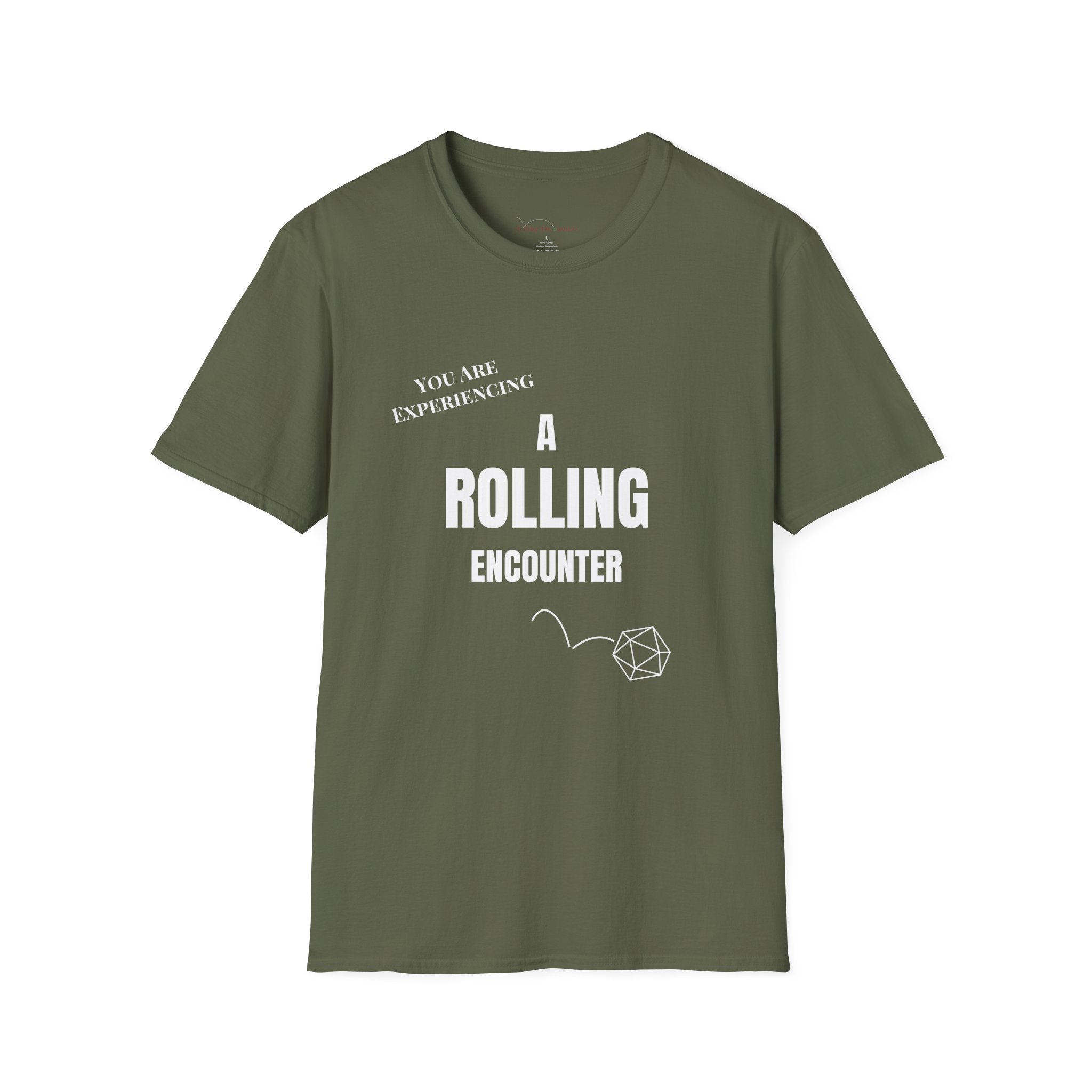 T-Shirt — "A Rolling Encounter" D20 RPG Gamer Tee