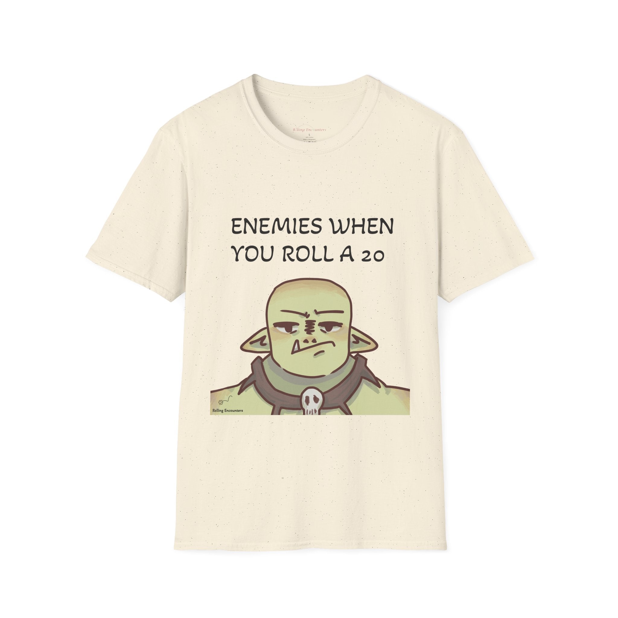 T-Shirt — "Enemies When Rolling A 20"  D20 RPG Gamer Tee