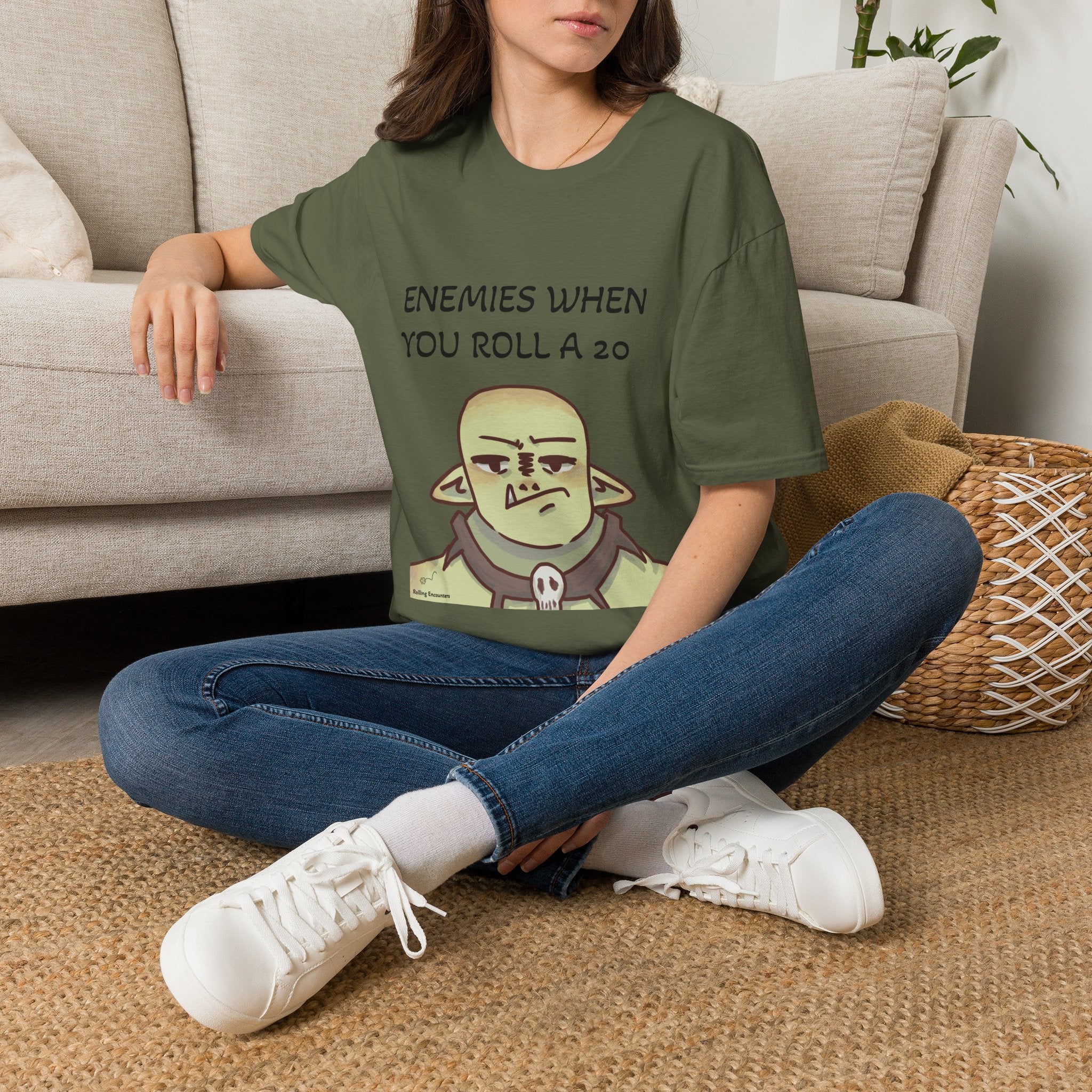 T-Shirt — "Enemies When Rolling A 20"  D20 RPG Gamer Tee