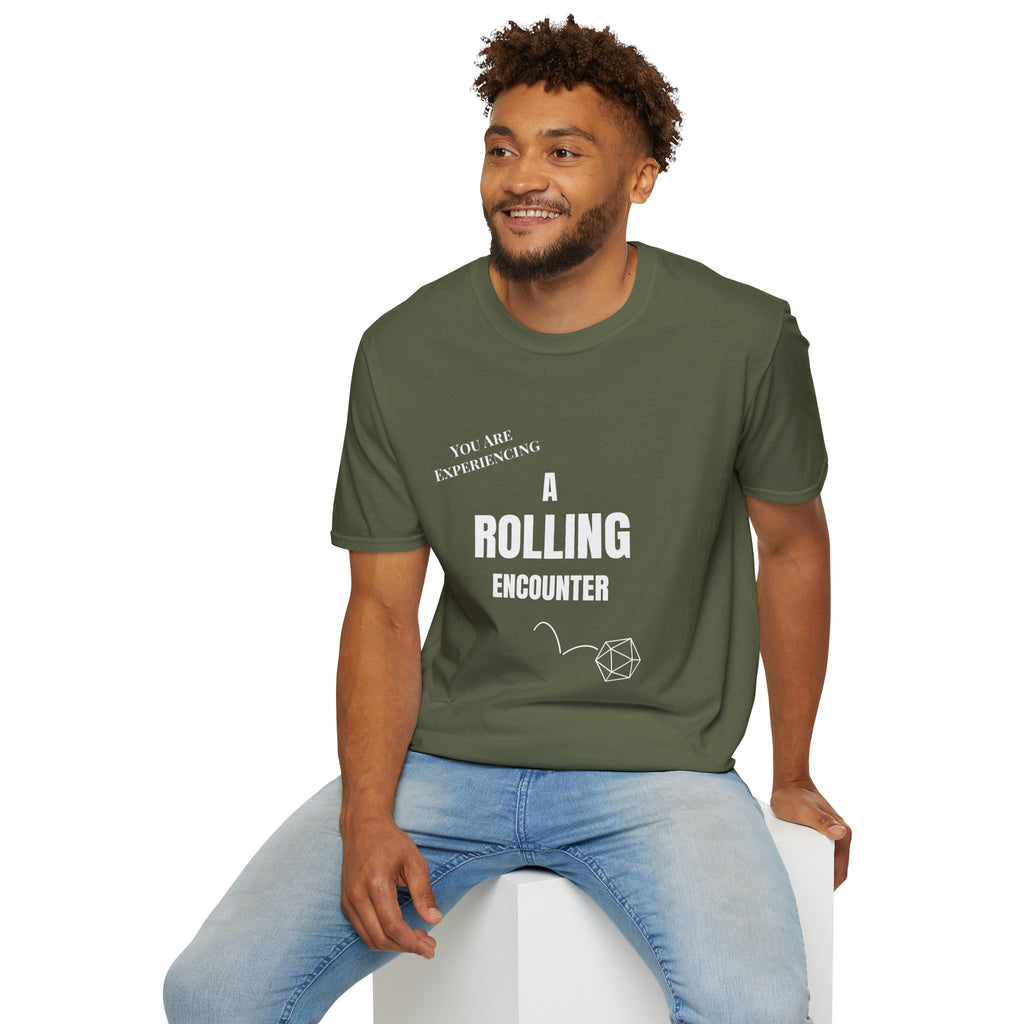 T-Shirt — "A Rolling Encounter" D20 RPG Gamer Tee