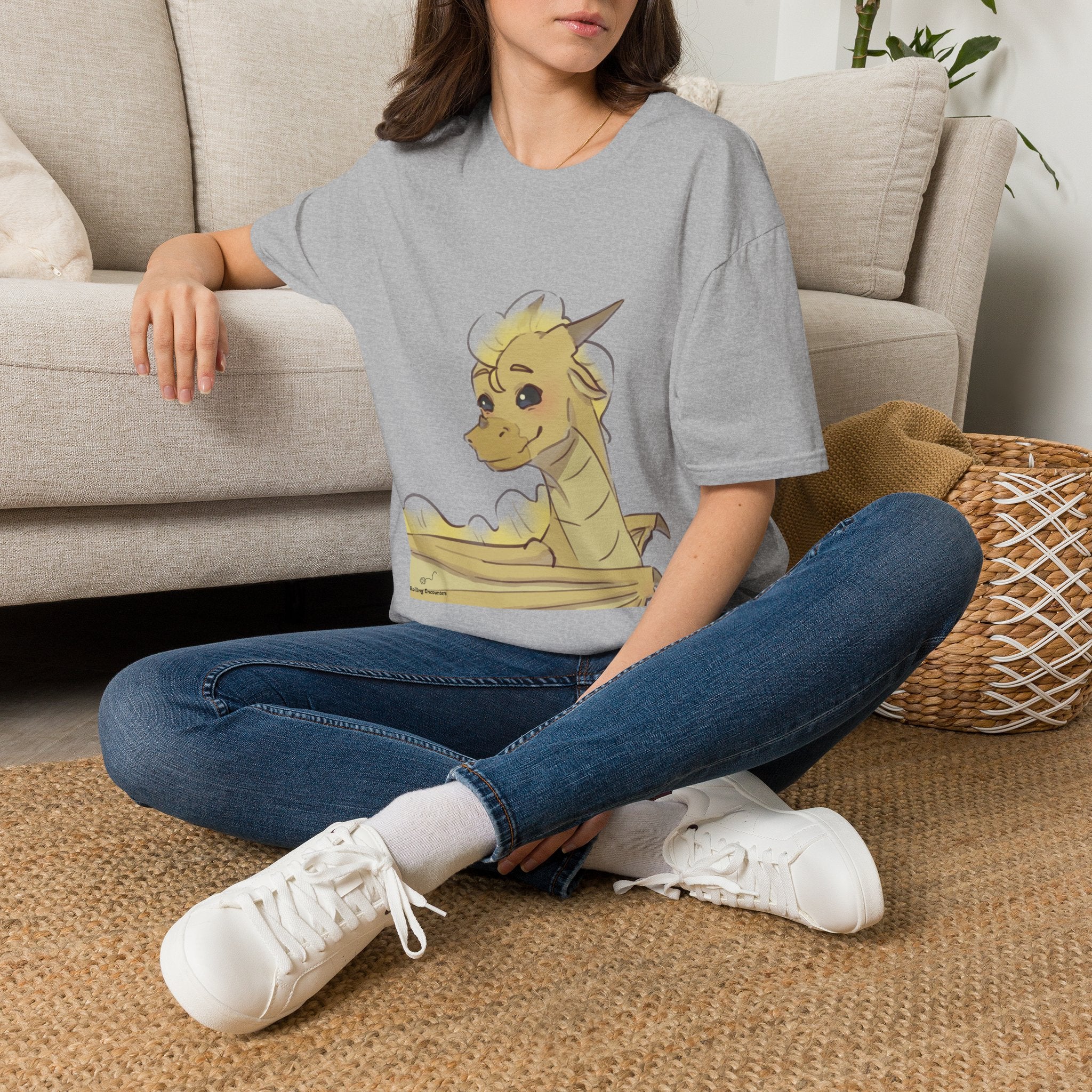 Cute Yellow Dragon T-Shirt — Adorable Cartoon Dragon Design