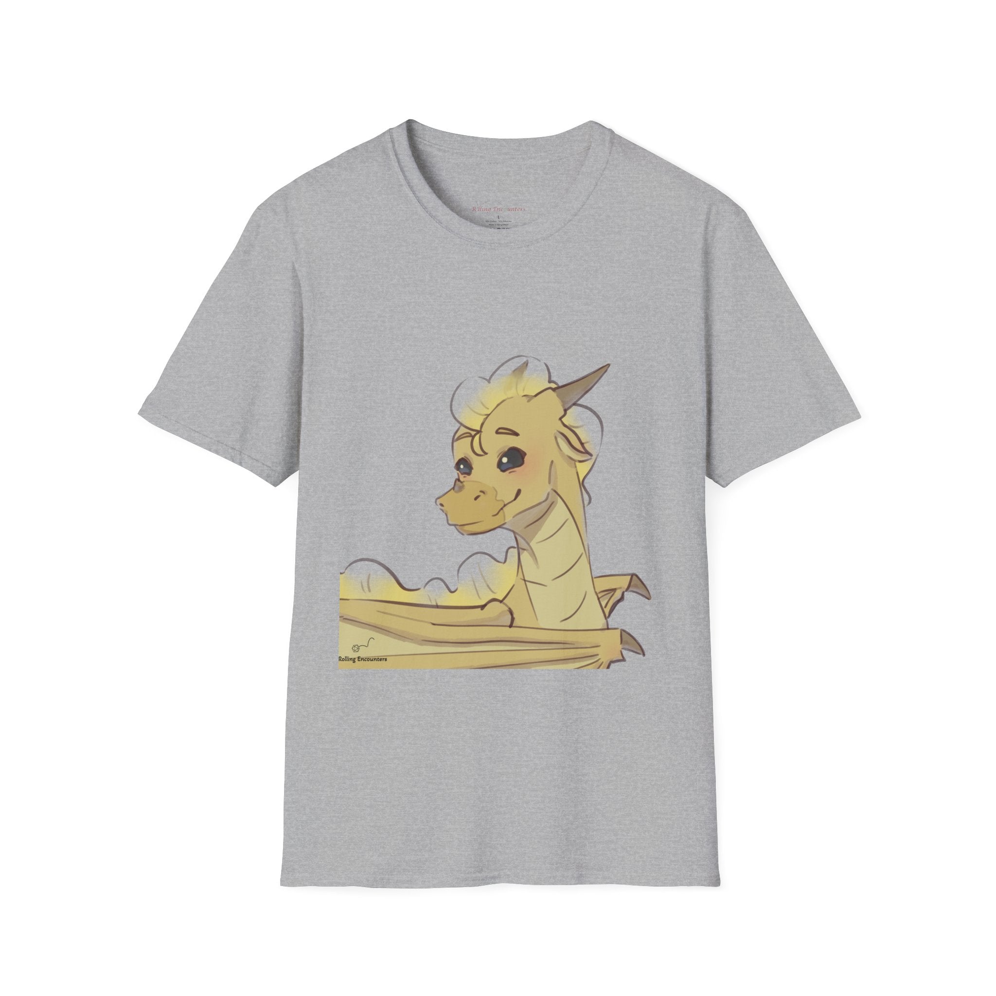 Cute Yellow Dragon T-Shirt — Adorable Cartoon Dragon Design