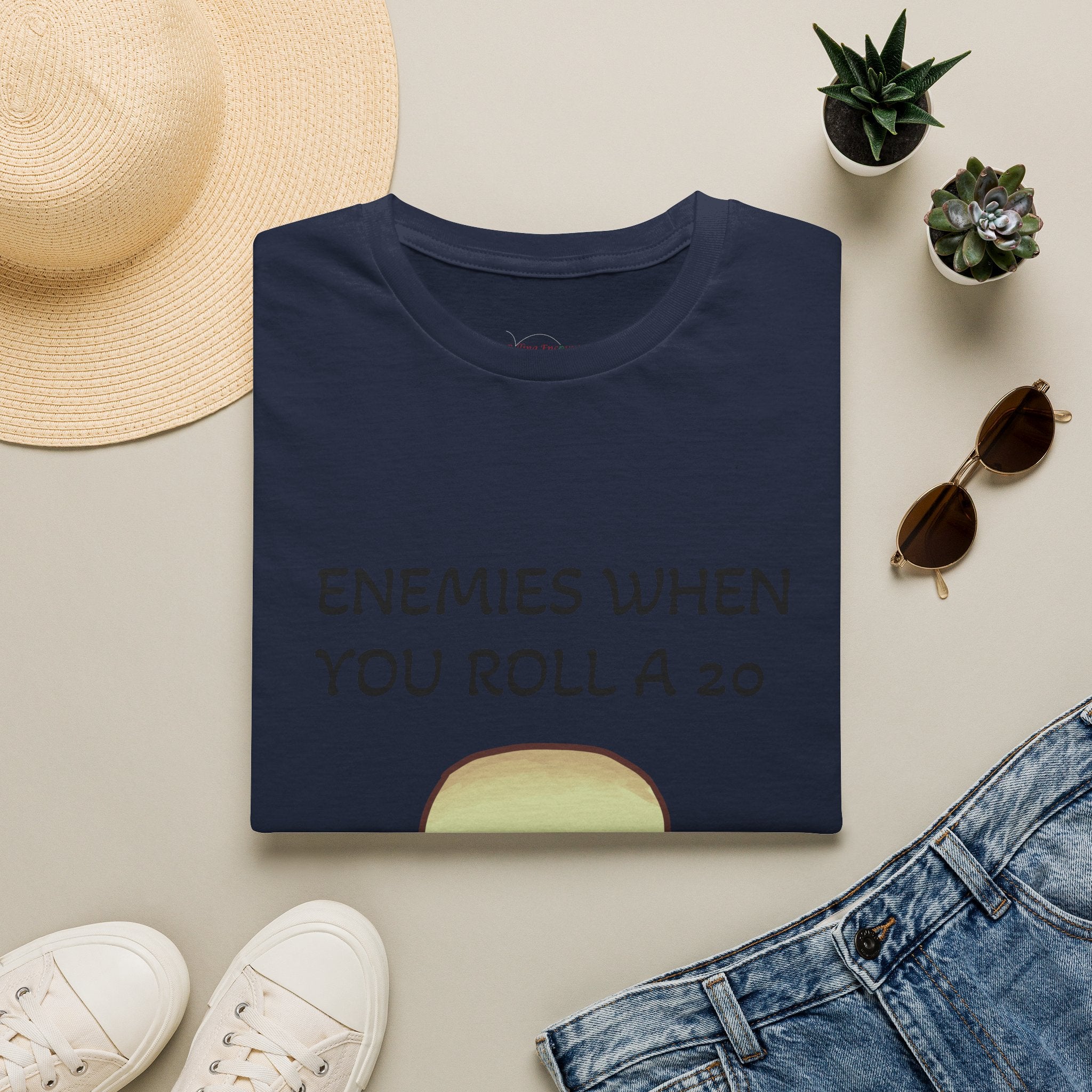 T-Shirt — "Enemies When Rolling A 20"  D20 RPG Gamer Tee