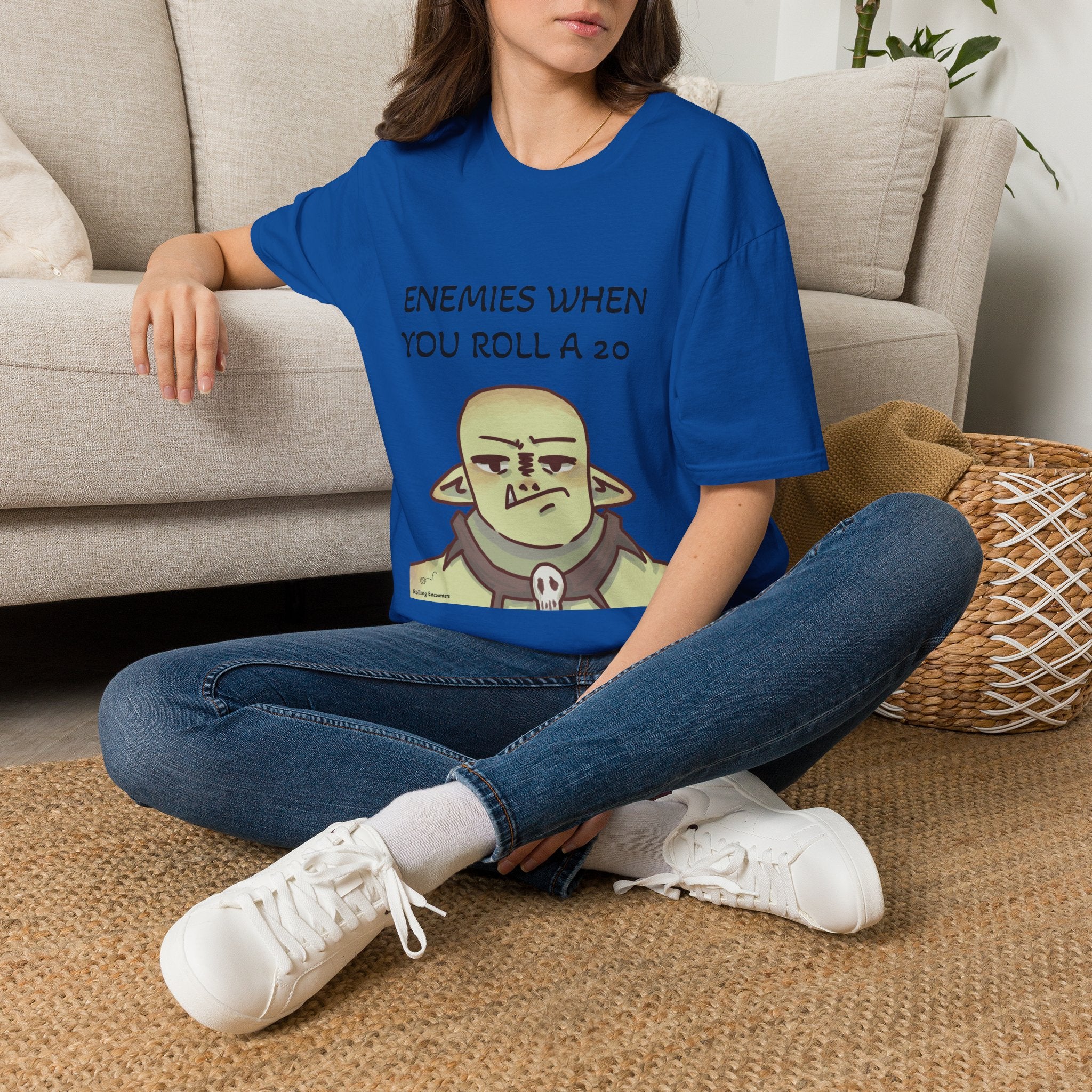 T-Shirt — "Enemies When Rolling A 20"  D20 RPG Gamer Tee