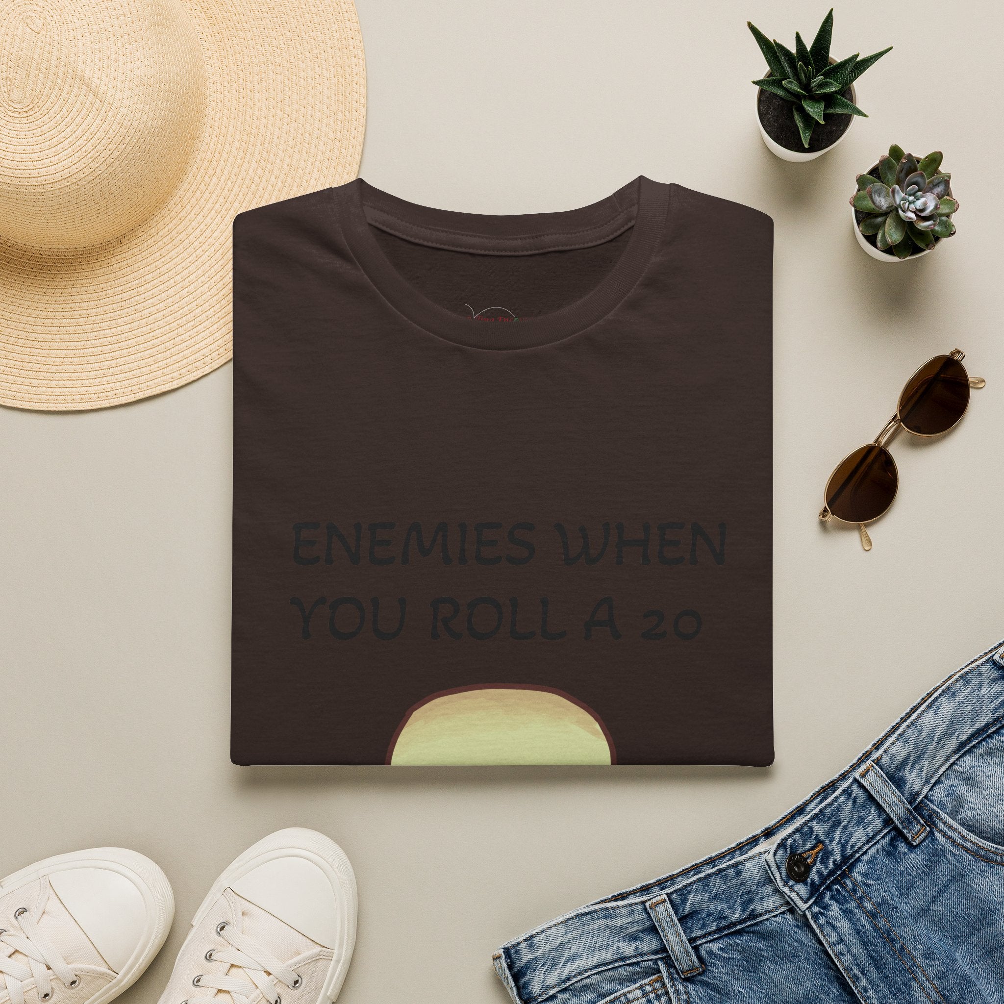 T-Shirt — "Enemies When Rolling A 20"  D20 RPG Gamer Tee