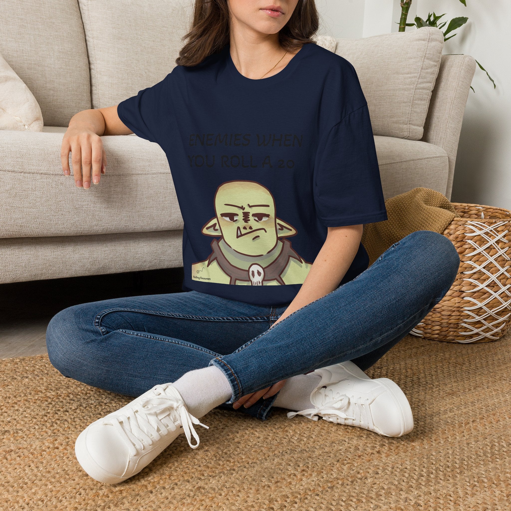 T-Shirt — "Enemies When Rolling A 20"  D20 RPG Gamer Tee