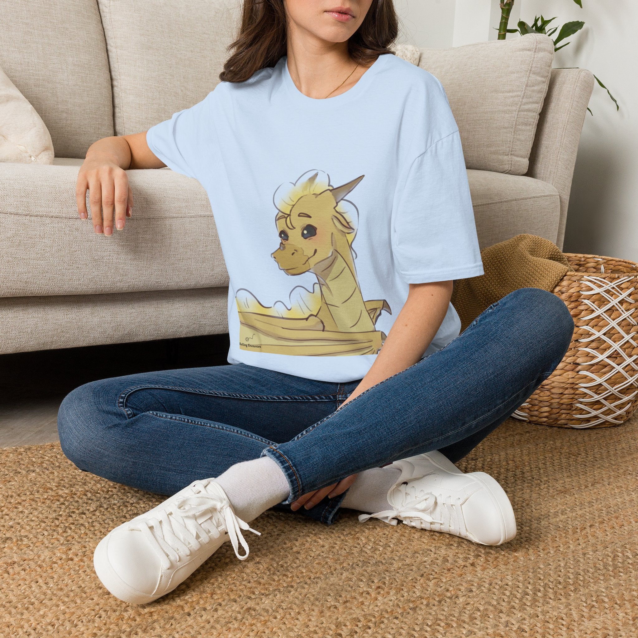 Cute Yellow Dragon T-Shirt — Adorable Cartoon Dragon Design