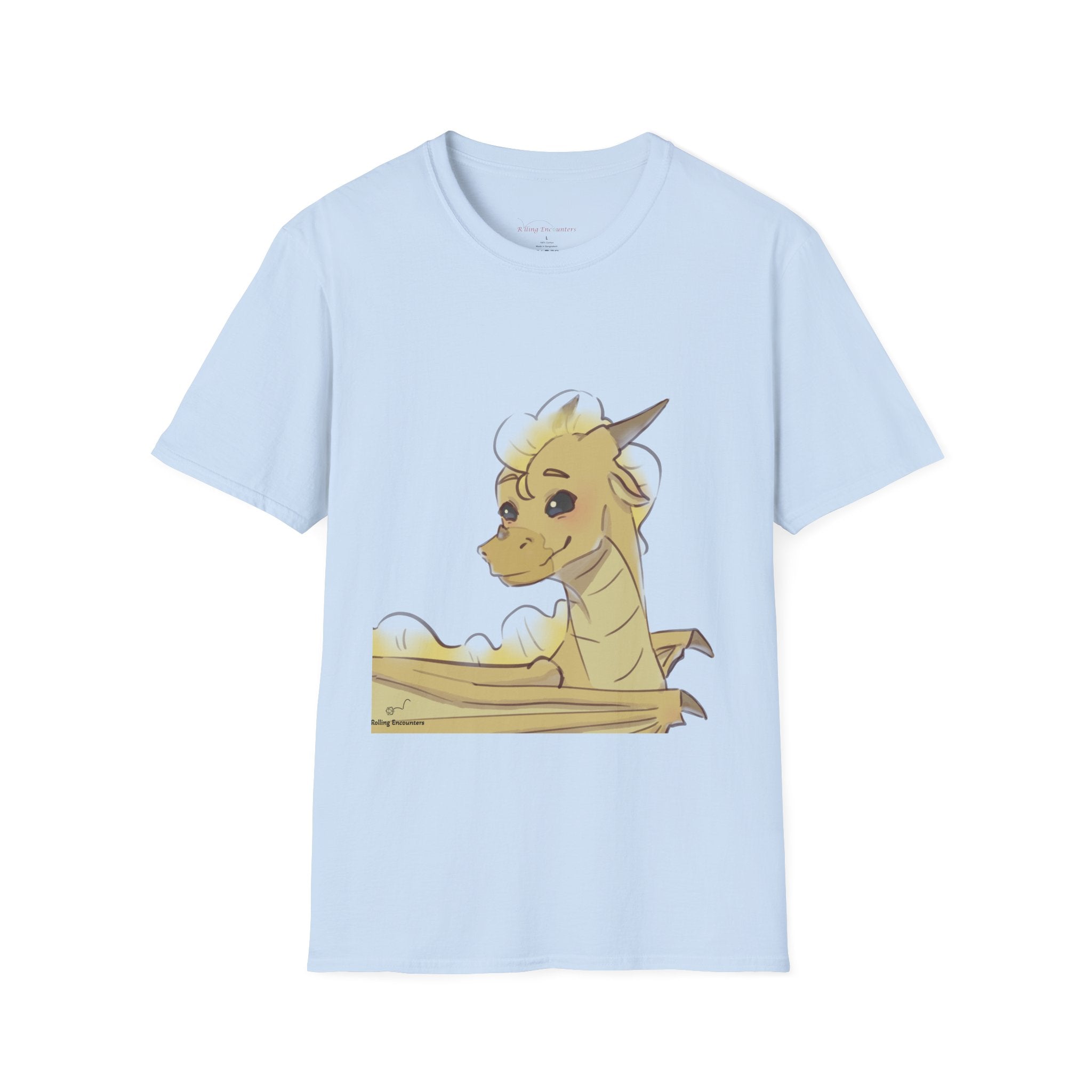 Cute Yellow Dragon T-Shirt — Adorable Cartoon Dragon Design