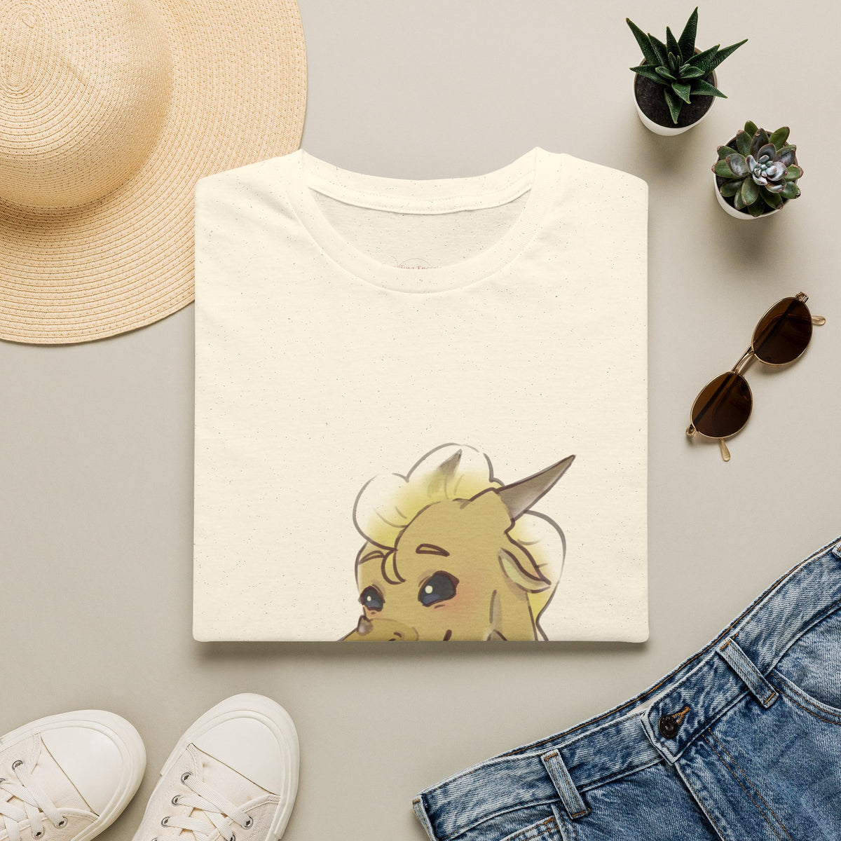 Cute Yellow Dragon T-Shirt — Adorable Cartoon Dragon Design