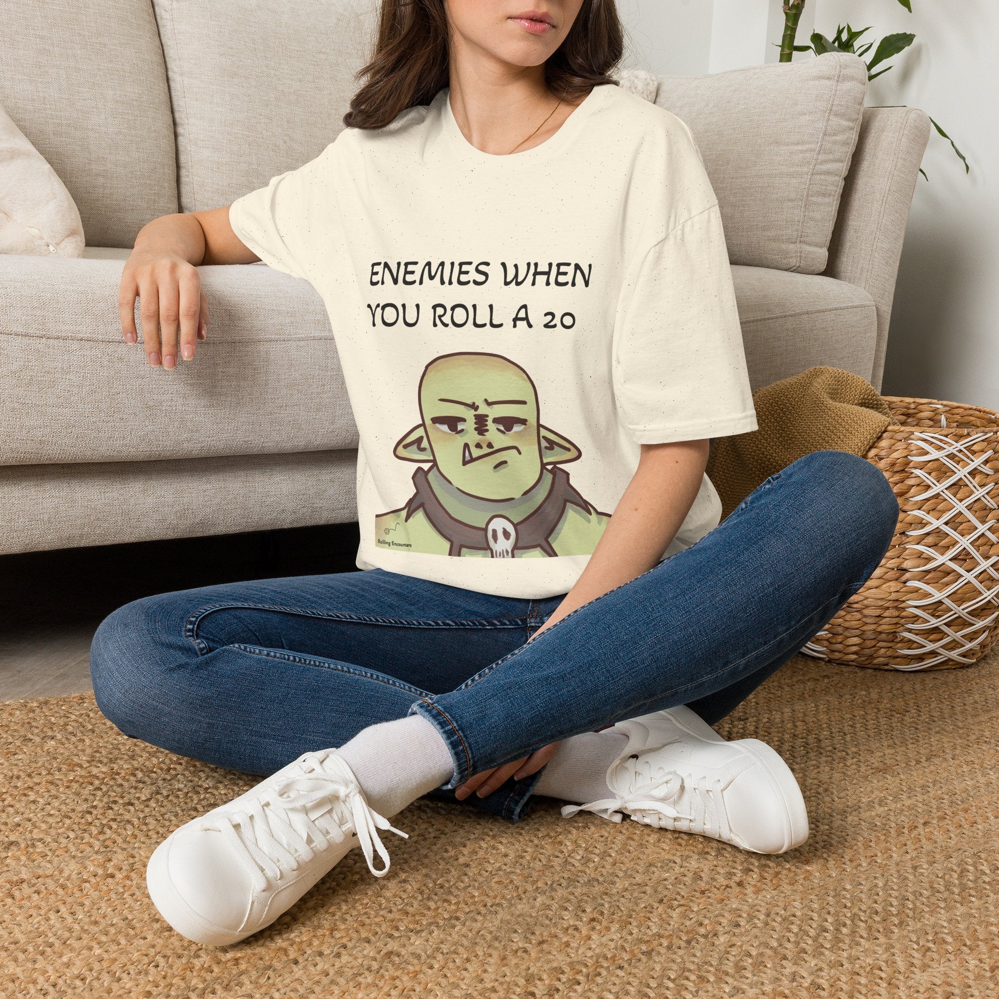 T-Shirt — "Enemies When Rolling A 20"  D20 RPG Gamer Tee