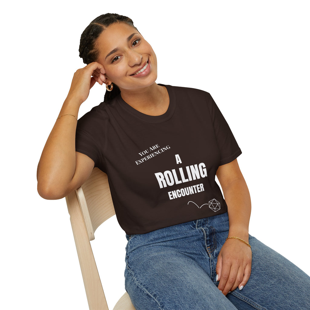 T-Shirt — "A Rolling Encounter" D20 RPG Gamer Tee
