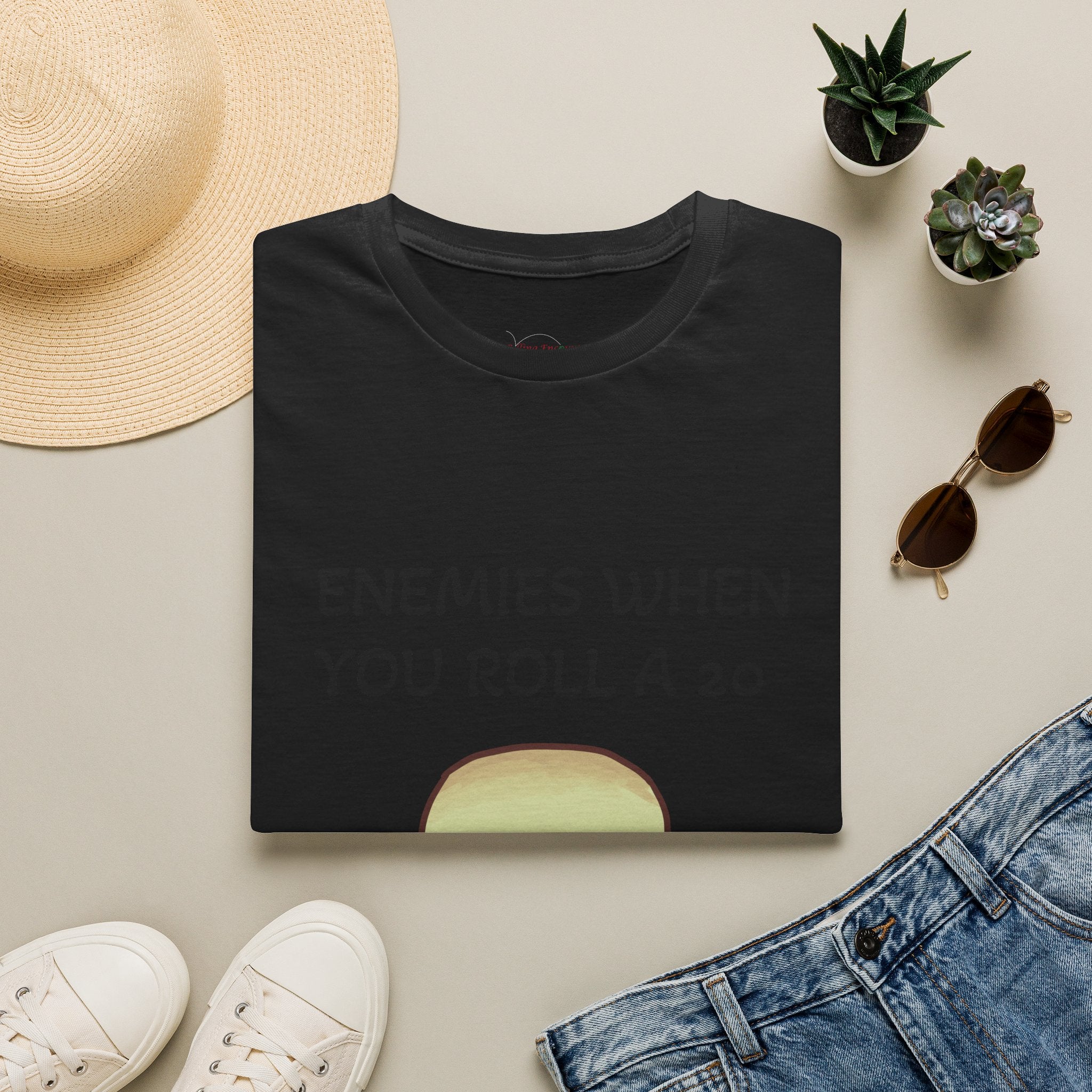 T-Shirt — "Enemies When Rolling A 20"  D20 RPG Gamer Tee