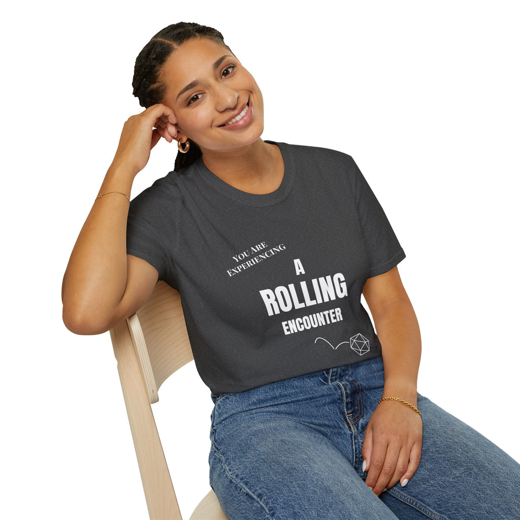 T-Shirt — "A Rolling Encounter" D20 RPG Gamer Tee