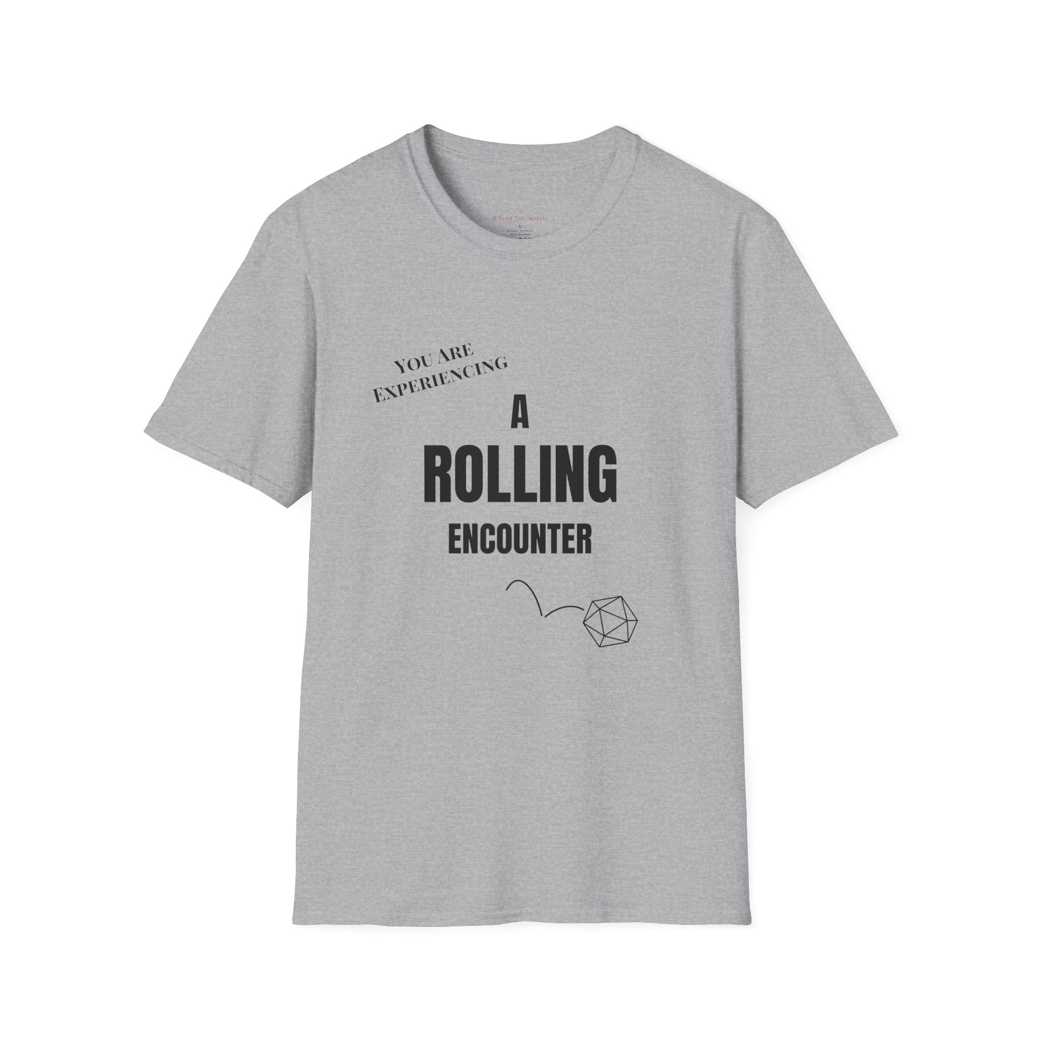 T-Shirt — "A Rolling Encounter" D20 RPG Gamer Tee