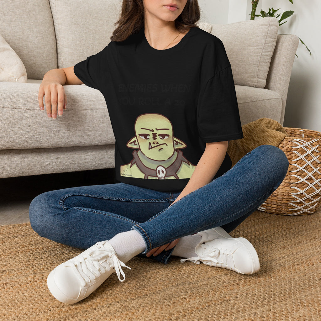T-Shirt — "Enemies When Rolling A 20"  D20 RPG Gamer Tee