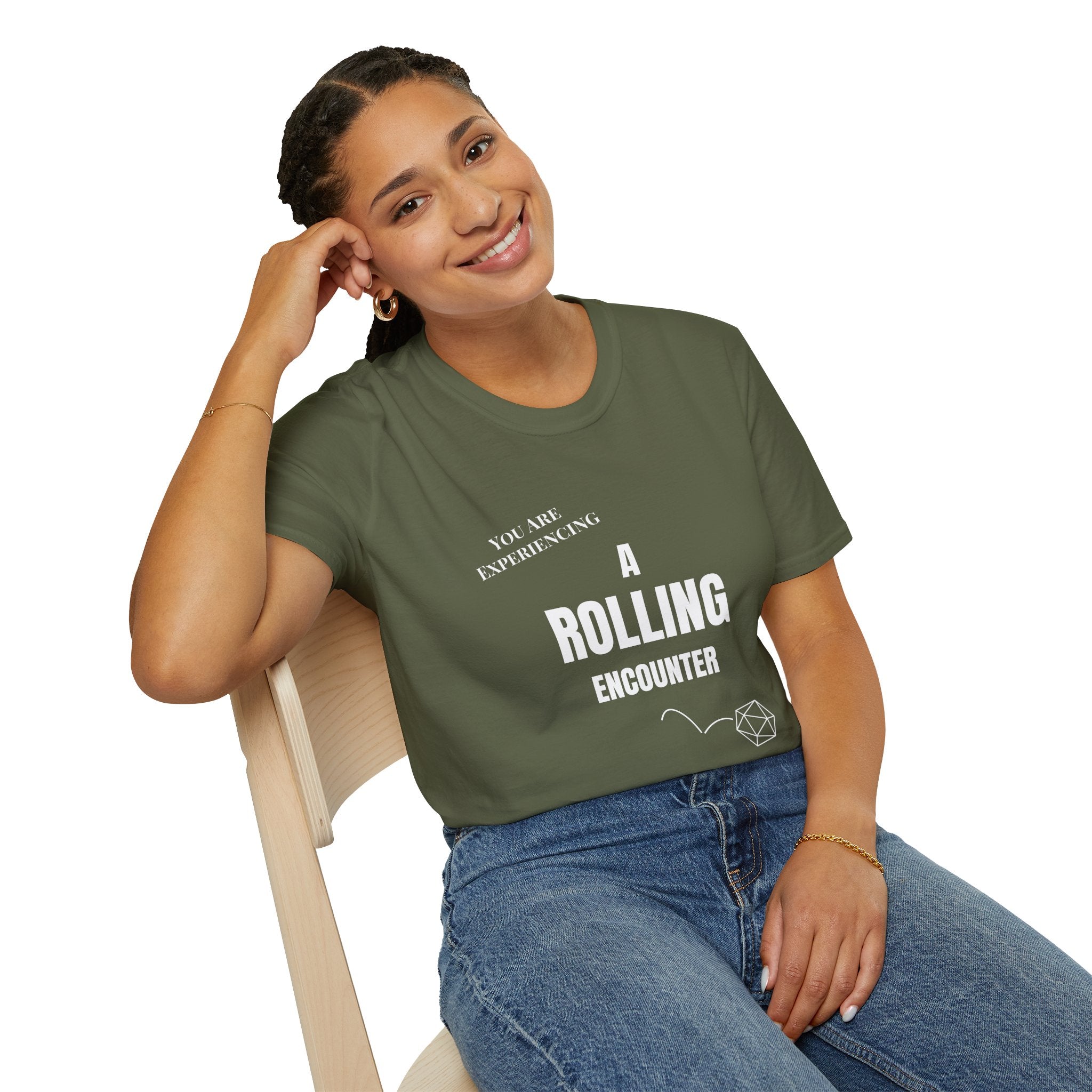 T-Shirt — "A Rolling Encounter" D20 RPG Gamer Tee